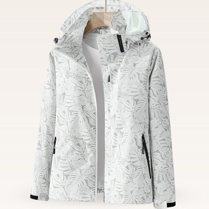Veronika | Damen Freizeitjacke mit wasserabweisendem Blattmuster