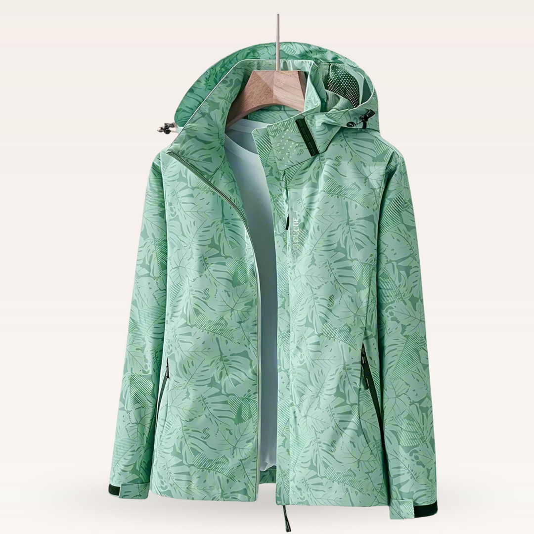 Veronika | Damen Freizeitjacke mit wasserabweisendem Blattmuster