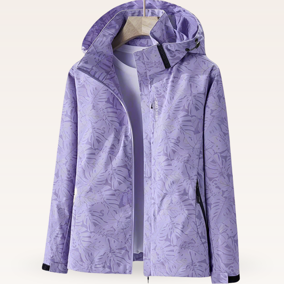 Veronika | Damen Freizeitjacke mit wasserabweisendem Blattmuster