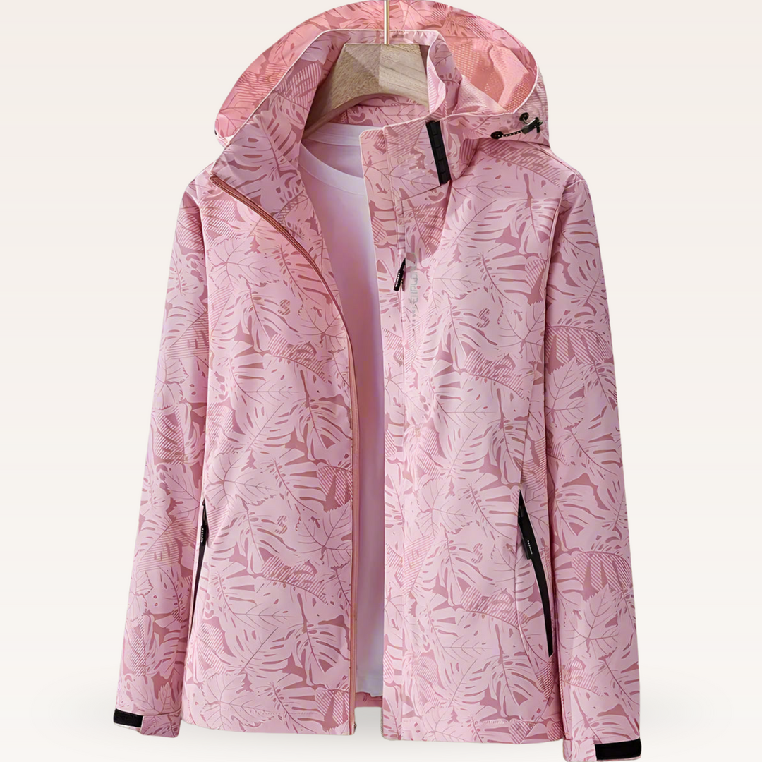 Veronika | Damen Freizeitjacke mit wasserabweisendem Blattmuster