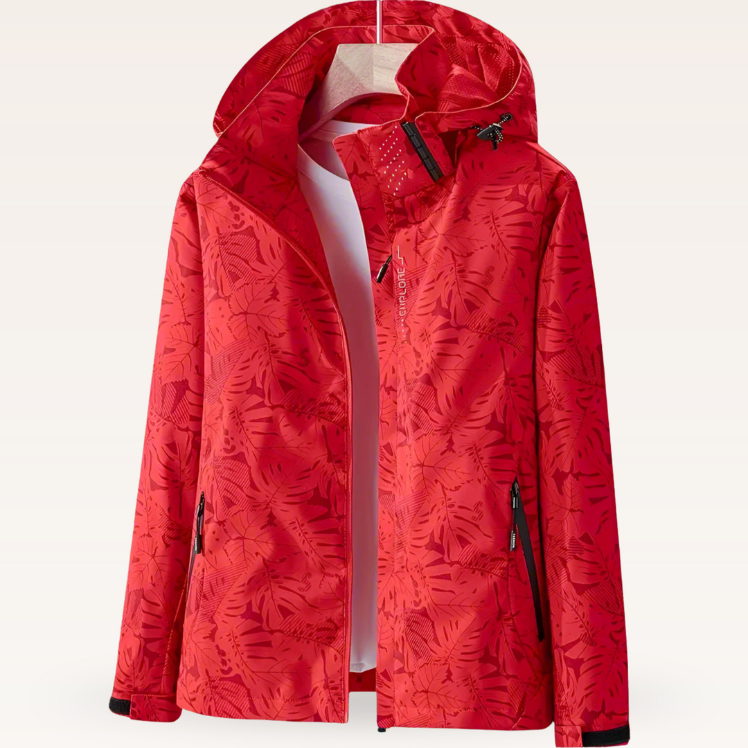 Veronika | Damen Freizeitjacke mit wasserabweisendem Blattmuster