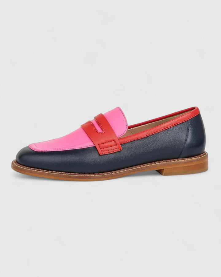 Melanie | Damen Klassische Modische Loafers mit Rundkappe
