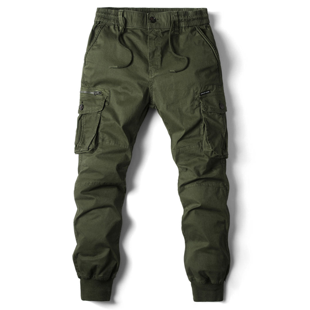 David | Herren Modische Cargohose mit schmal zulaufender Passform