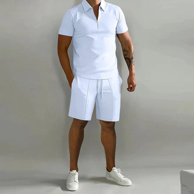 Gustav | Elegant Poloskjortesett med Glidelås
