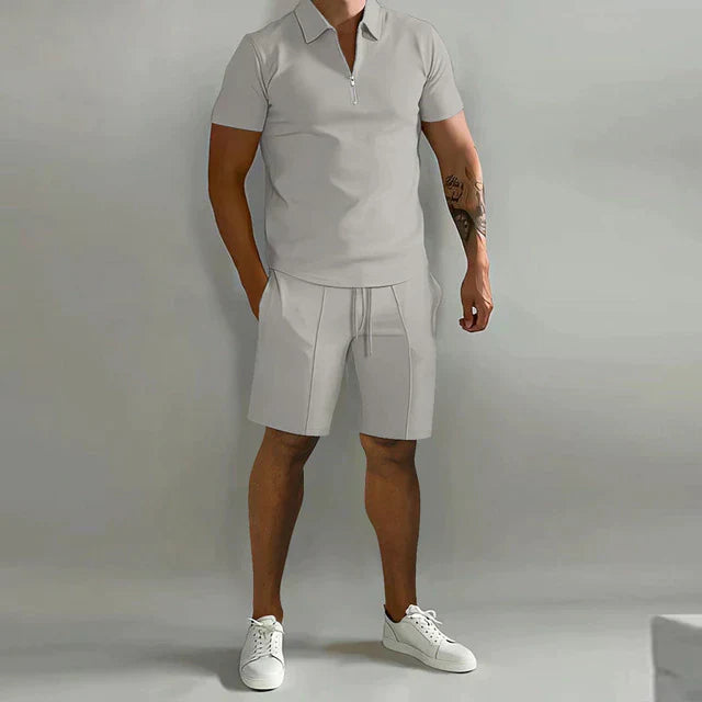 Gustav | Elegant Poloskjortesett med Glidelås
