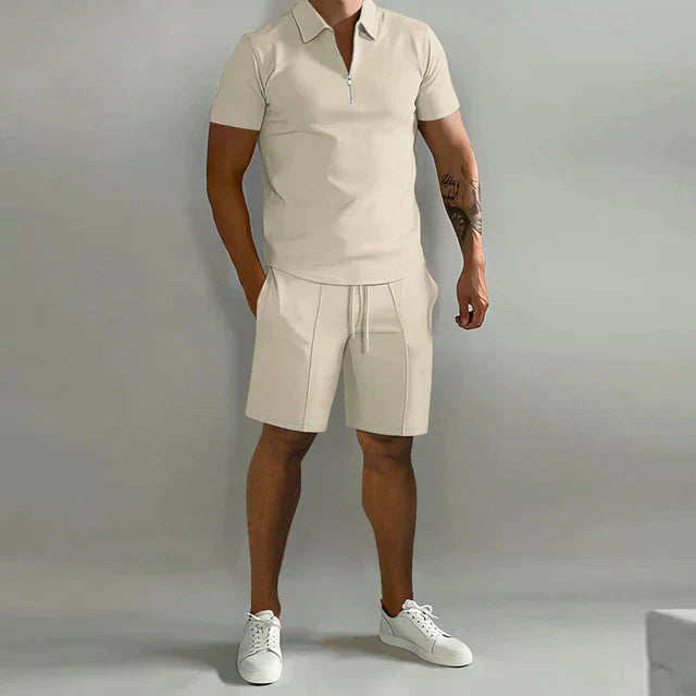 Gustav | Elegant Poloskjortesett med Glidelås