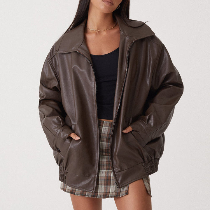Kerstin | Damen Oversized Zip-Up Jacke im modernen Stil