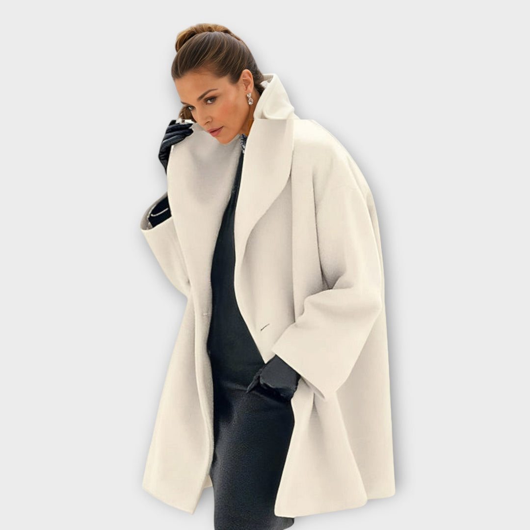 Antonia | Oversized Vinterkåpe med Vid Krage for Kvinner