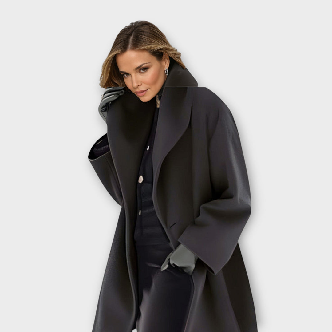 Antonia | Oversized Vinterkåpe med Vid Krage for Kvinner