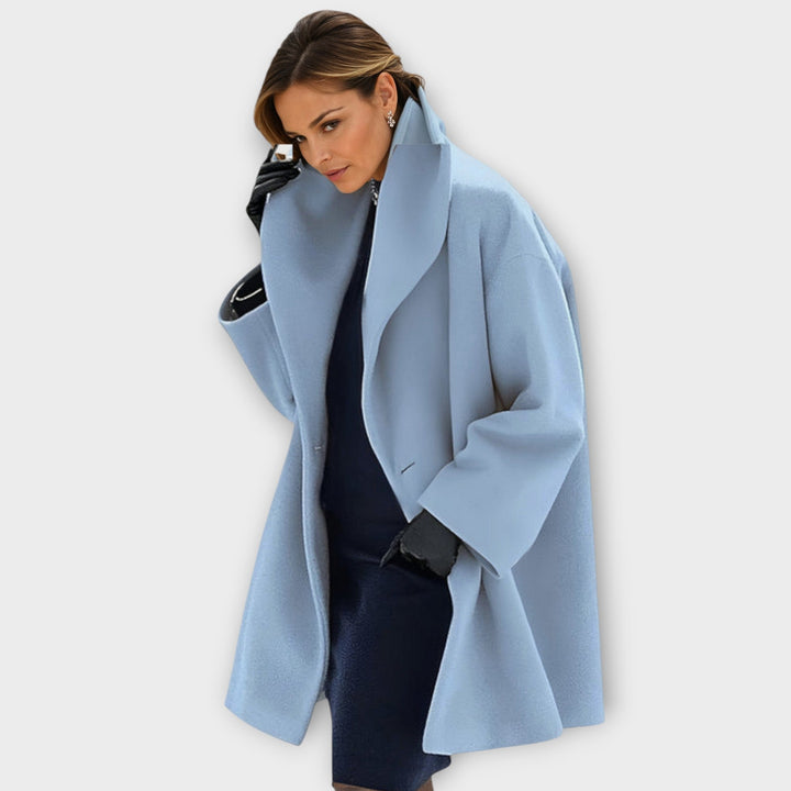 Antonia | Oversized Vinterkåpe med Vid Krage for Kvinner