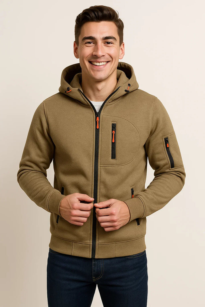 Alexander | Herren Freizeitjacke mit Kapuze und Taschen