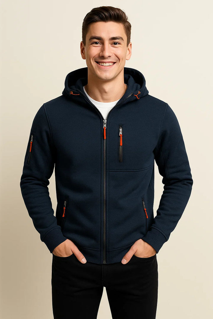 Alexander | Herren Freizeitjacke mit Kapuze und Taschen