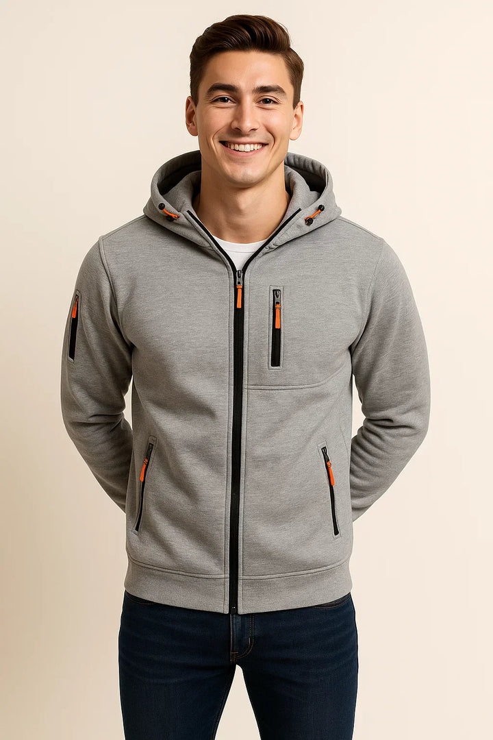 Alexander | Herren Freizeitjacke mit Kapuze und Taschen