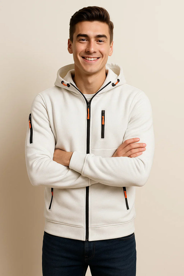 Alexander | Herren Freizeitjacke mit Kapuze und Taschen
