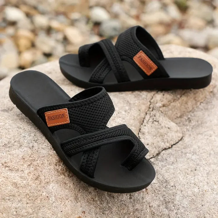 Michaela | Damen Sommer Orthopädische Sandalen mit Kreuzriemen