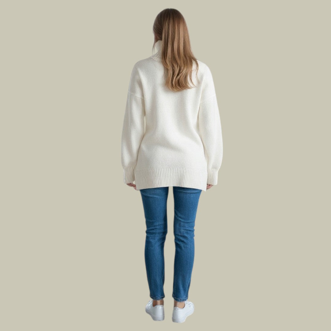 Sabine | Damen Übergroßer Rollkragenpullover für den Winter