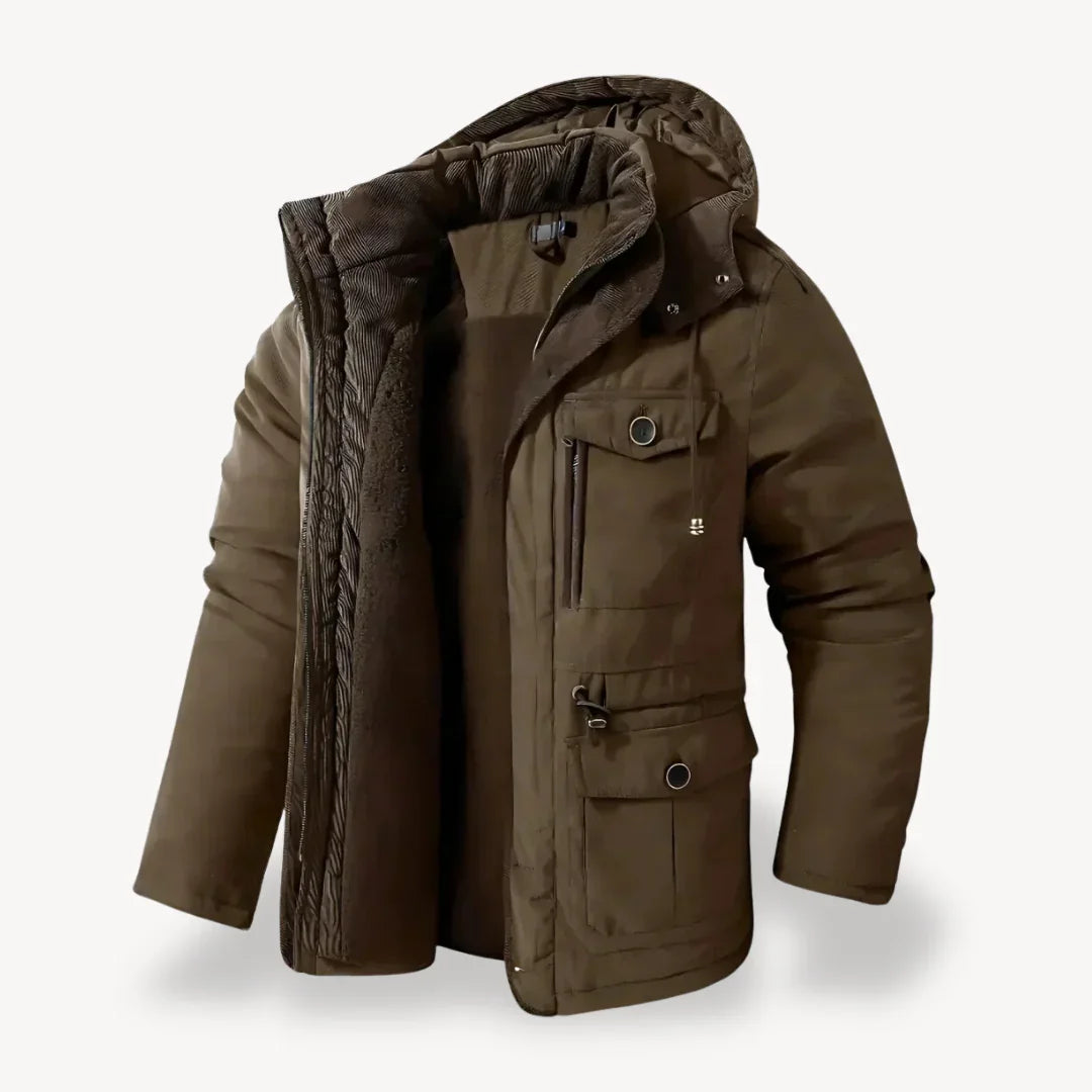 Jürgen | Herren Robuste Winterjacke mit Fleece-Futter