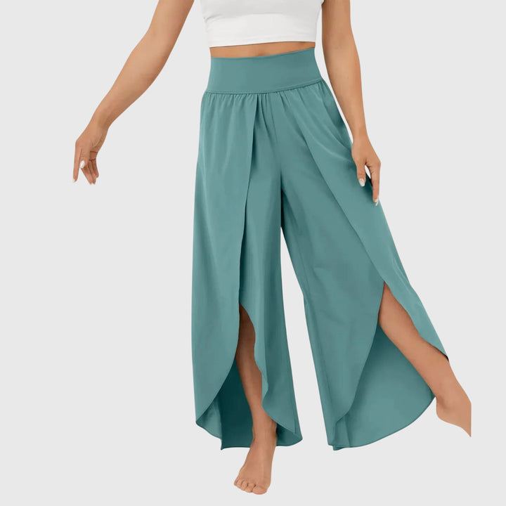 Magdalena | Damen Weit geschnittene Boho-Hose mit Schlitzdesign