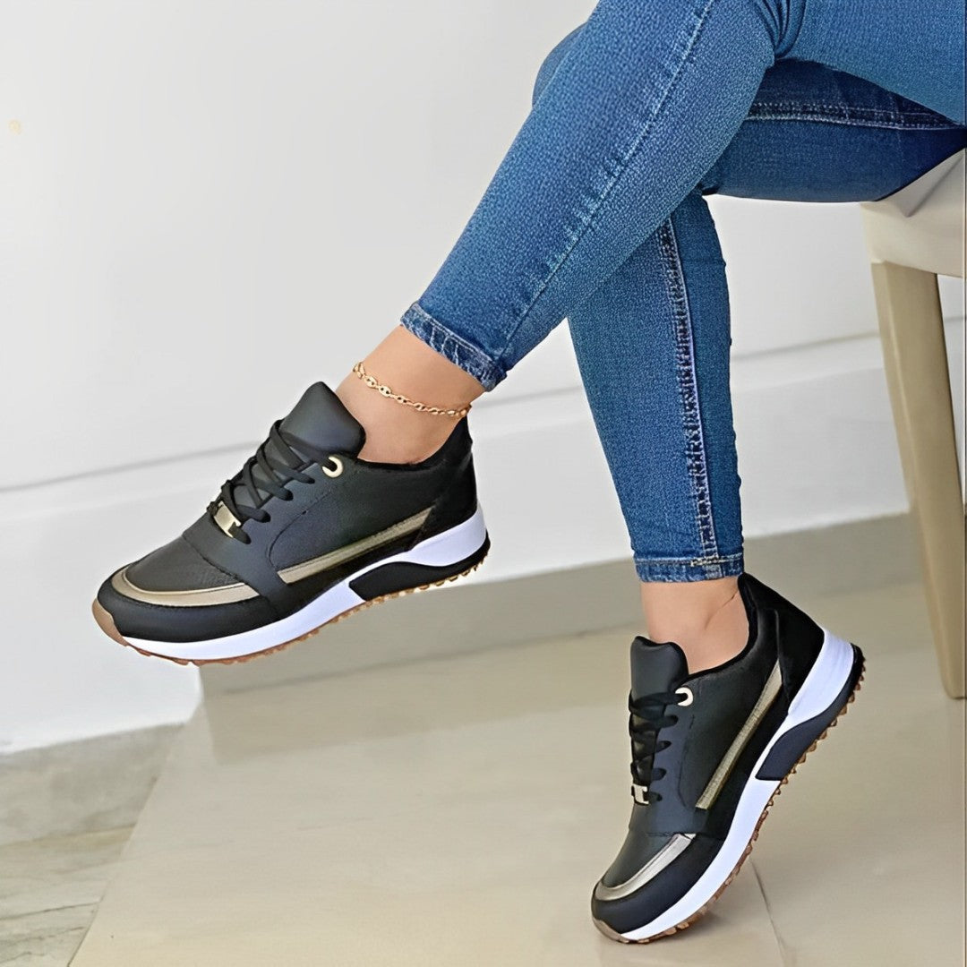 Anna | Damen Trendy-Sneaker mit stylischen Streifen