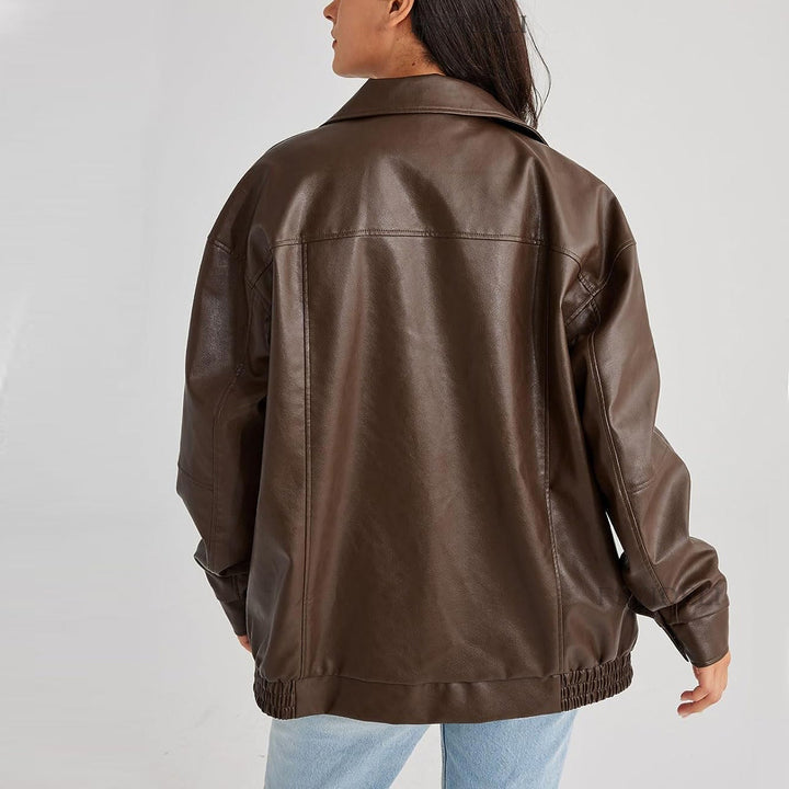 Kerstin | Damen Oversized Zip-Up Jacke im modernen Stil