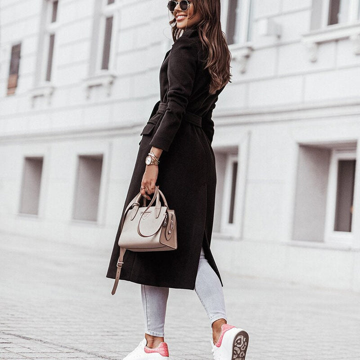 Helene | Damen Langer Mantel im lässigen Streetstyle
