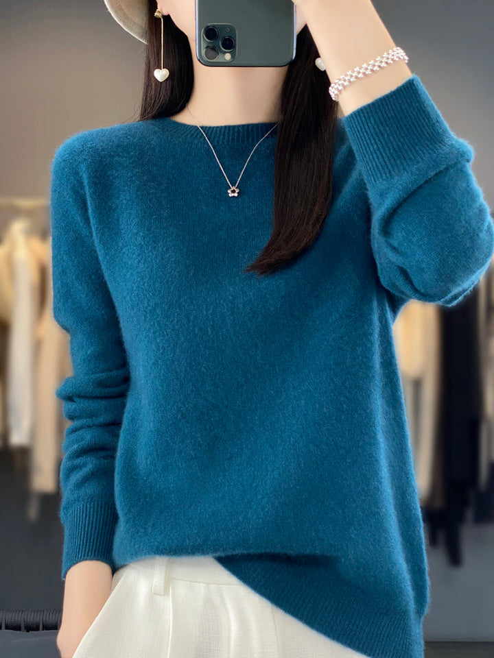 Kirsten | Damen Klassischer Strickpullover mit Langarm