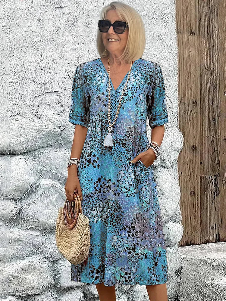Birgitte | Sommerlig og Elegant Blomstret Kjole