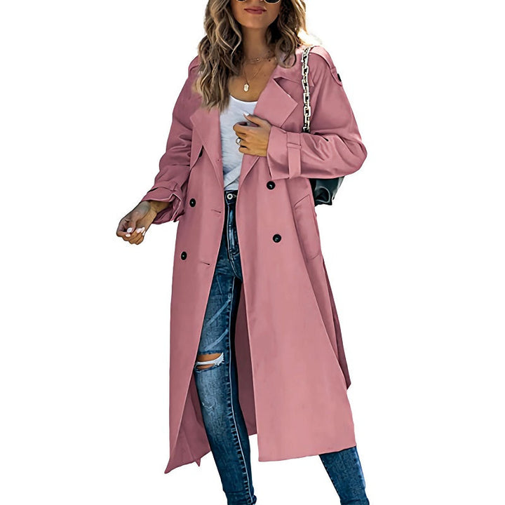 Beatrice | Damen Lässiger Trenchcoat mit Knöpfen