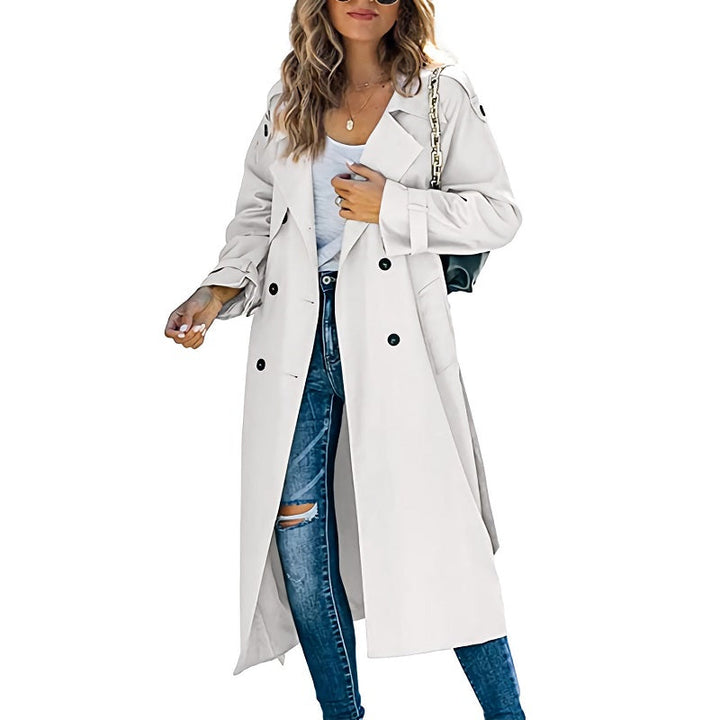 Beatrice | Damen Lässiger Trenchcoat mit Knöpfen