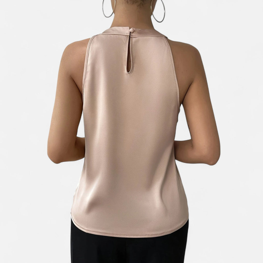 Alina | Stilvolles Satin Neckholder Top für Damen