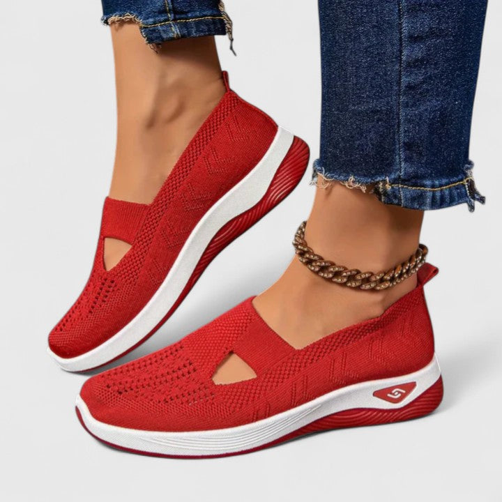 Regine | Damen Slip-On Atmungsaktive Mesh-Walking-Sneaker
