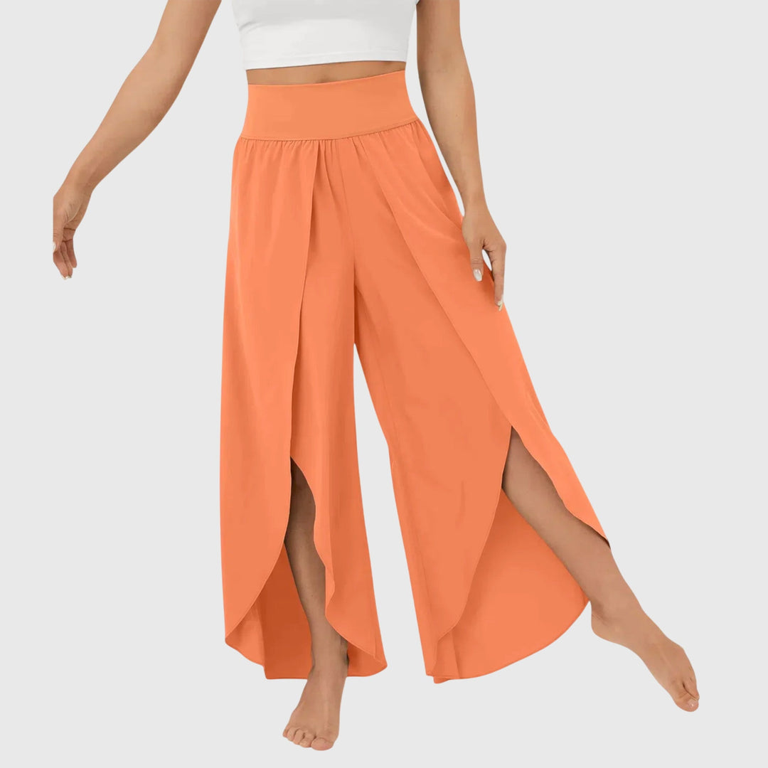Magdalena | Damen Weit geschnittene Boho-Hose mit Schlitzdesign