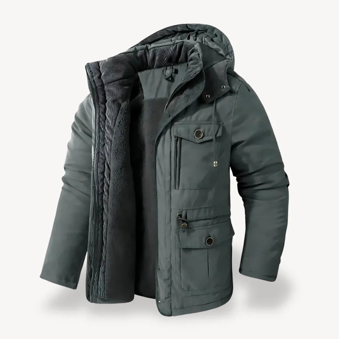 Jürgen | Herren Robuste Winterjacke mit Fleece-Futter