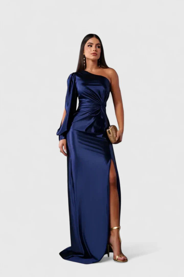 Kirsten | Damen Abendkleid mit Einer Schulter und Raffung