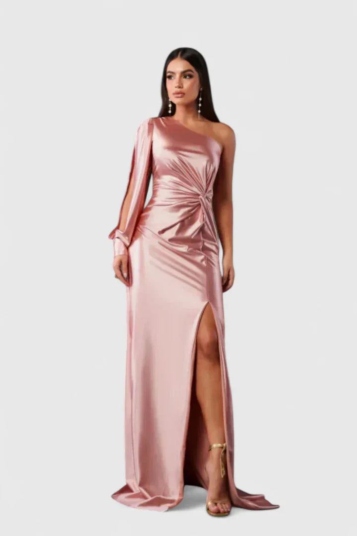 Kirsten | Damen Abendkleid mit Einer Schulter und Raffung