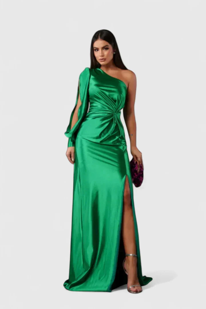 Kirsten | Damen Abendkleid mit Einer Schulter und Raffung