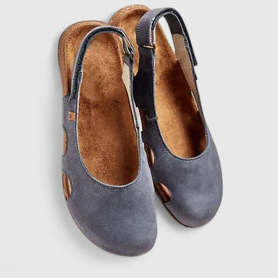 Stefanie | Damen Komfort-Pantoletten mit Schnallenriemen