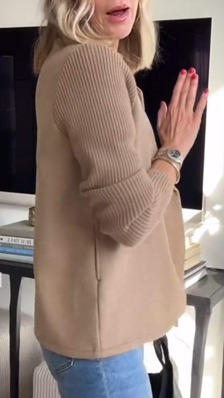 Veronika | Damen Blazer mit langen Ärmeln und Knopfleiste vorne