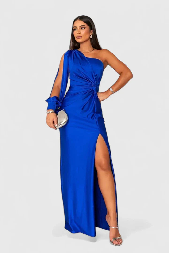 Kirsten | Damen Abendkleid mit Einer Schulter und Raffung