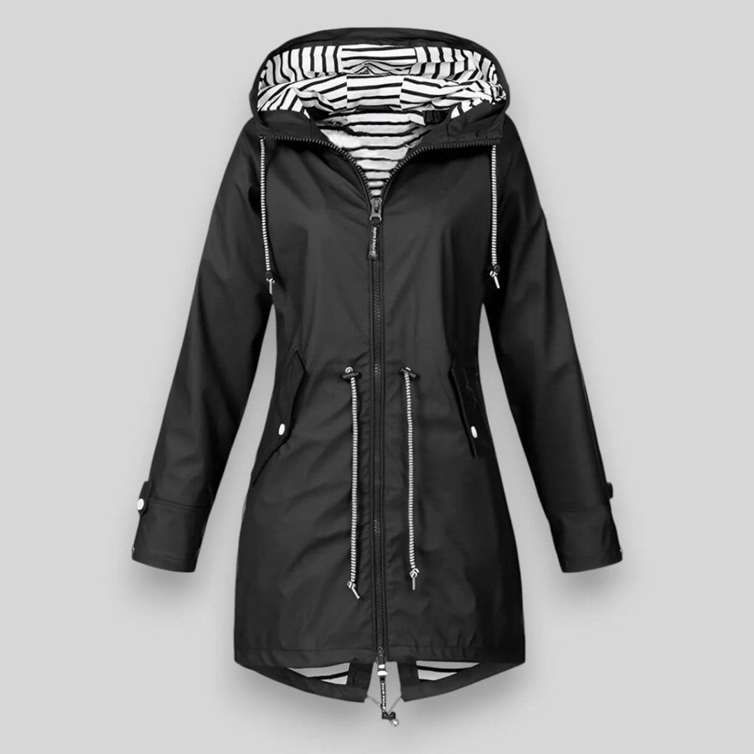 Lena | Damen Winterjacke mit Kapuze und Reißverschlüssen