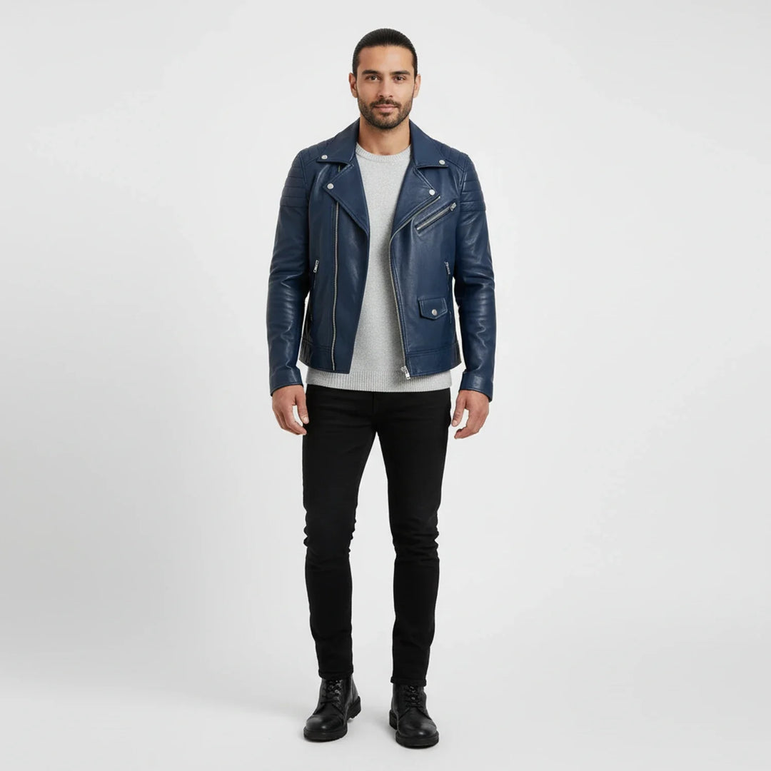 Jürgen | Herren Winter Zip-Up Lederjacke
