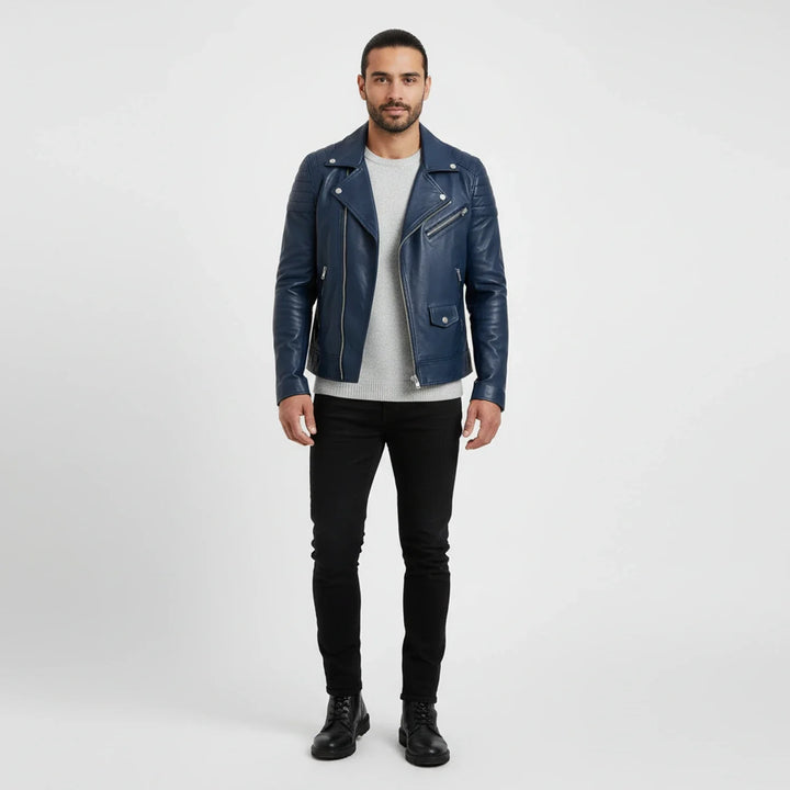 Jürgen | Herren Winter Zip-Up Lederjacke