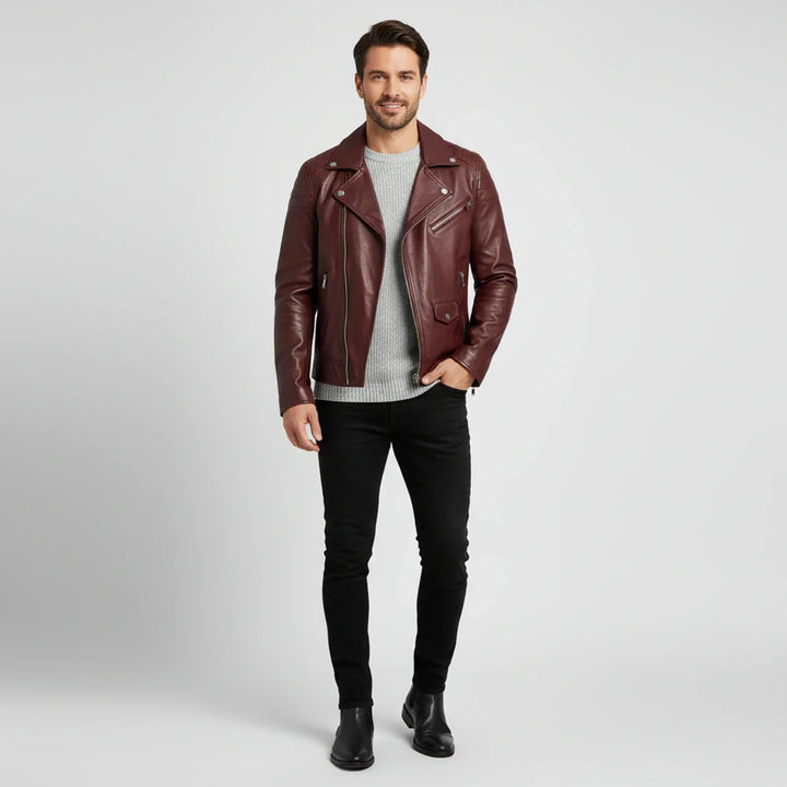 Jürgen | Herren Winter Zip-Up Lederjacke