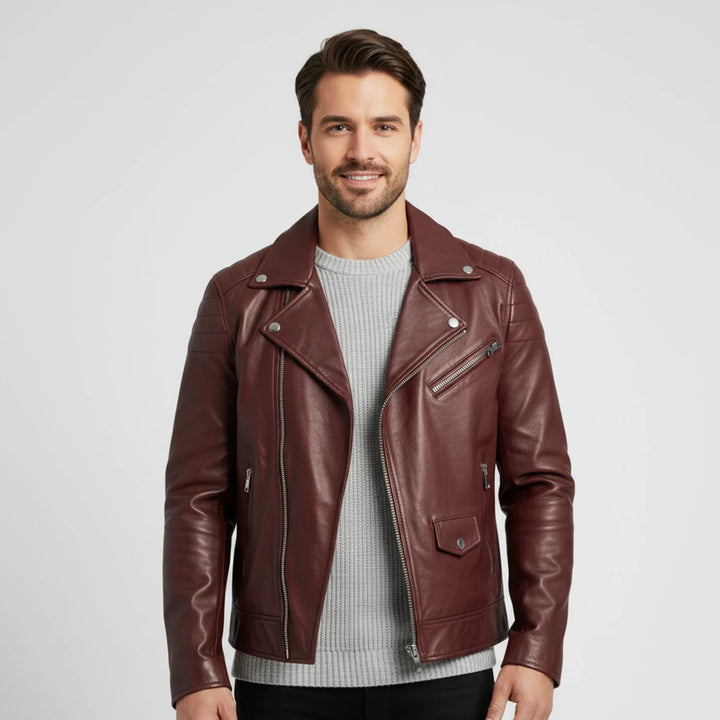 Jürgen | Herren Winter Zip-Up Lederjacke