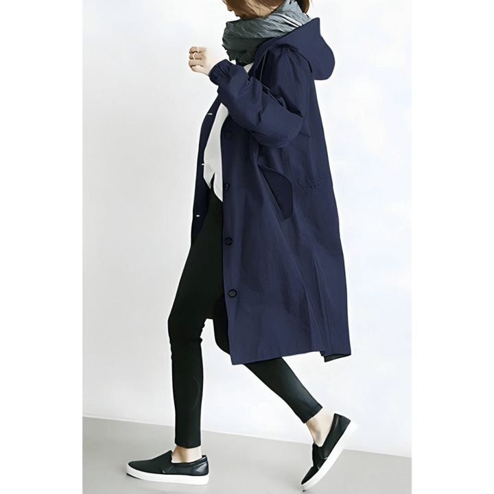 Iren | Stilren Oversized Hettejakke med Knapper
