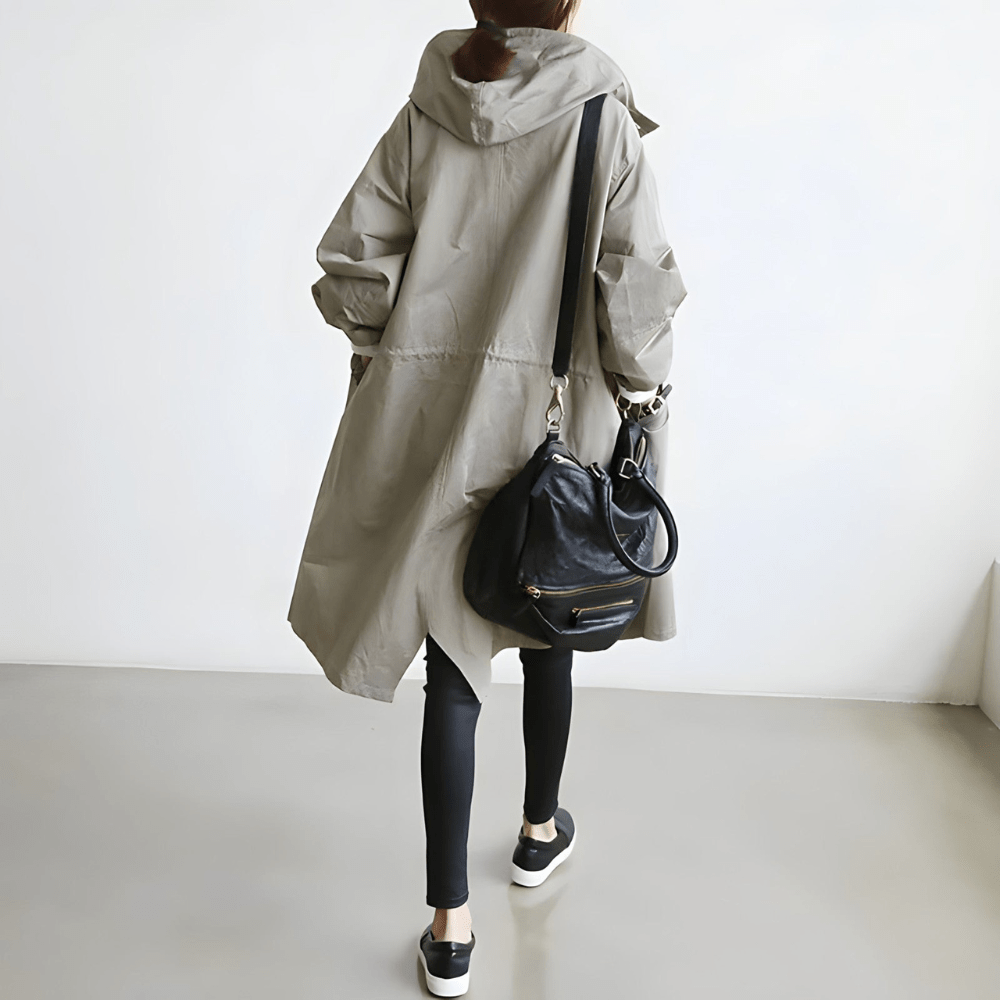 Iren | Stilren Oversized Hettejakke med Knapper