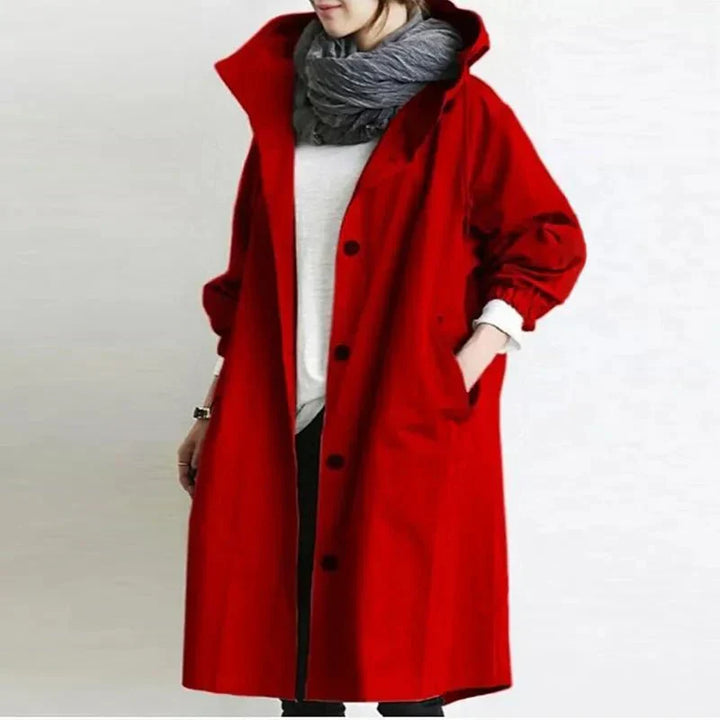 Iren | Stilren Oversized Hettejakke med Knapper