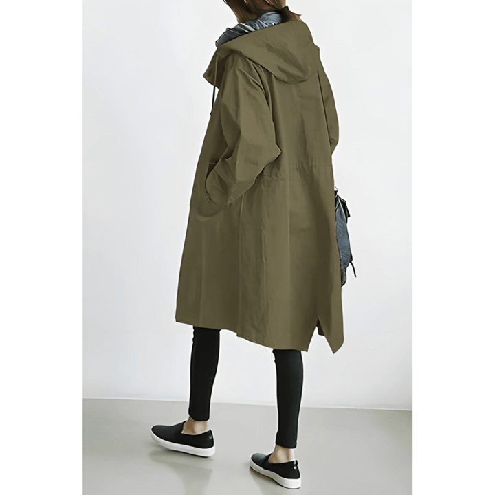 Iren | Stilren Oversized Hettejakke med Knapper