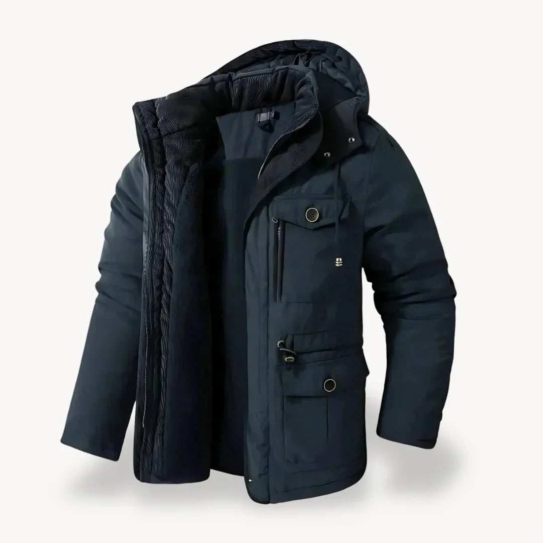 Jürgen | Herren Robuste Winterjacke mit Fleece-Futter