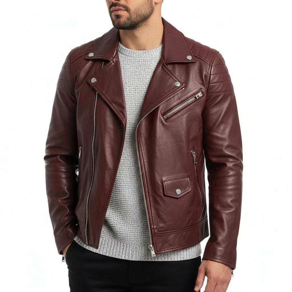 Jürgen | Herren Winter Zip-Up Lederjacke